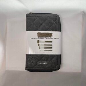 Sephora Advanced Air Brush set with black zippered carry case 5 brushes